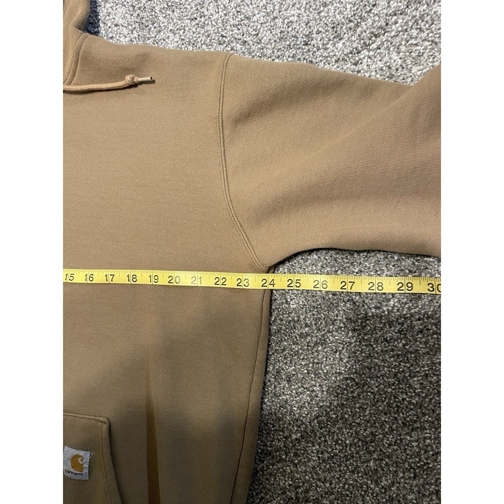 Carhartt full zip hooded sweatshirt Mens M Tan Brown Workwear Durable Rugged - Picture 6 of 7
